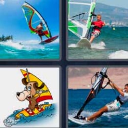 4 Fotos 1 Palabra windsurf